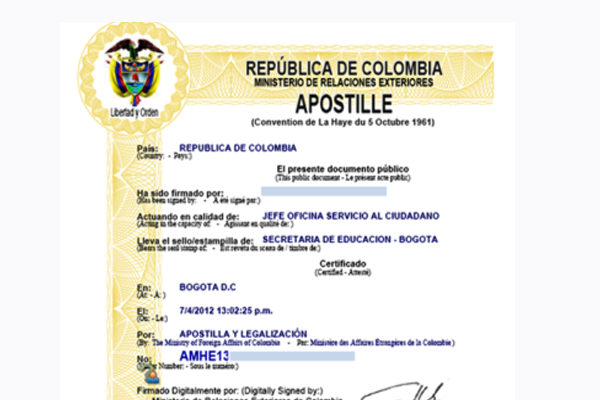 Apostilla y legalización de documentos barranquilla